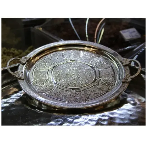 Bakır Kahve Tepsisi (5 Numara)