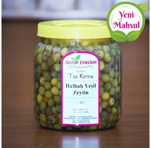 Halhalı Kırma Yeşil Zeytin 1 Kg
